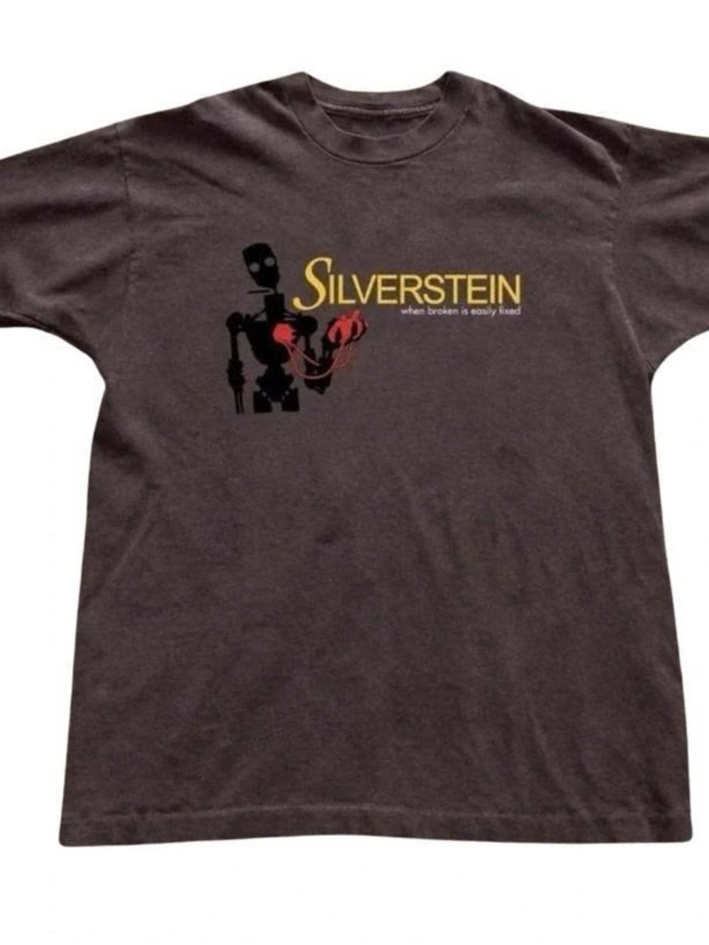 Gildan Dark Gray Short-Sleeve Tee with Yellow and Red Graphic